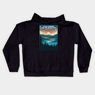 Loch Lomond and The Trossachs National Park Travel Poster Kids Hoodie